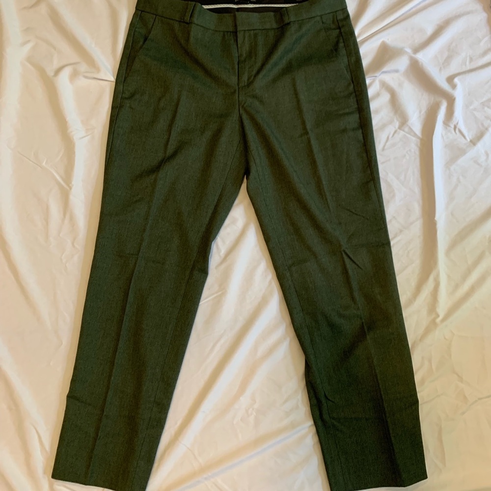 Green wool dress pants